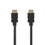 Nedis High Speed ​​HDMI ™ kabel med Ethernet | HDMI™ Stik | HDMI™ Stik | 4K@30Hz | ARC | 10.2 Gbps | 25.0 m | Runde | PVC | Sort | Label