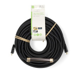 Nedis High Speed ​​HDMI ™ kabel med Ethernet | HDMI™ Stik | HDMI™ Stik | 4K@30Hz | ARC | 10.2 Gbps | 25.0 m | Runde | PVC | Sort | Label