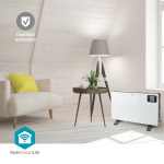 Nedis SmartLife Elradiator | 2000 W | 3 Varmeindstillinger | LCD | 5 - 37 °C | Justerbar termostat | Hvid