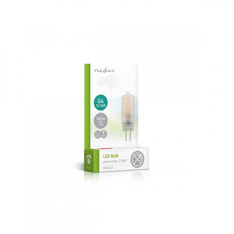 Nedis LED Lampe G4 | 1.5 W | 120 lm | 2700 K | Varm Hvid | Antal lamper i emballagen: 1 stk