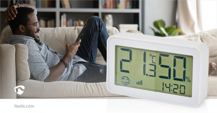 Nedis SmartLife Klimasensor | Zigbee 3.0 | Batteri | Android™ / IOS | Hvid