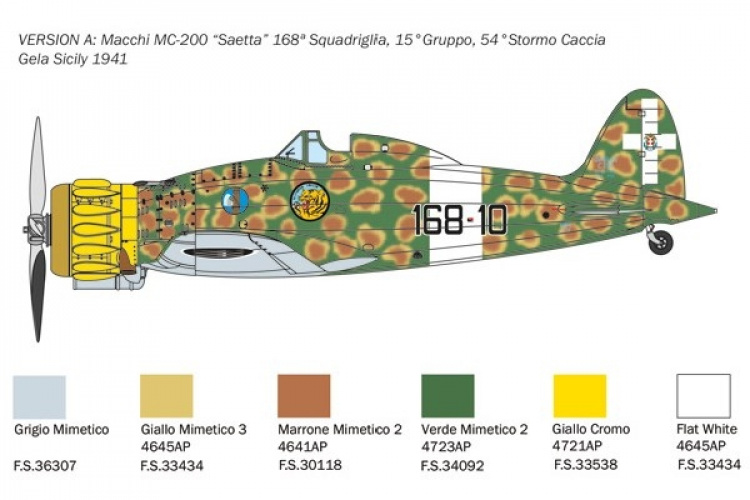 ITALERI 1:48 Macchi MC 200 Saetta