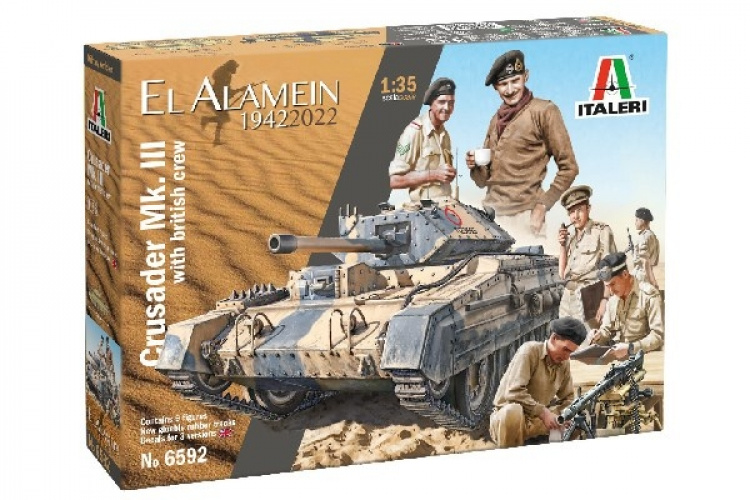 ITALERI 1:35 Crusader Mk.III & British Tank Crew