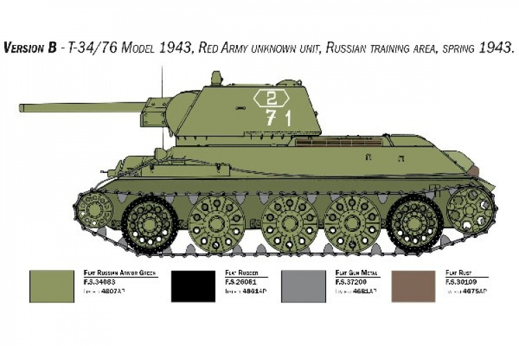 ITALERI 1:35 T-34/76 Model 1943 (premium edition) ITALERI 1:35 T-34/76 Model 1943 (premium edition)