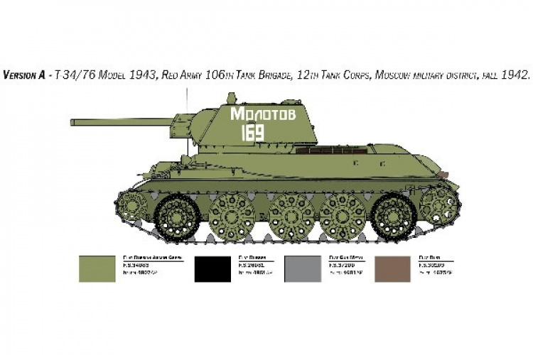 ITALERI 1:35 T-34/76 Model 1943 (premium edition) ITALERI 1:35 T-34/76 Model 1943 (premium edition)