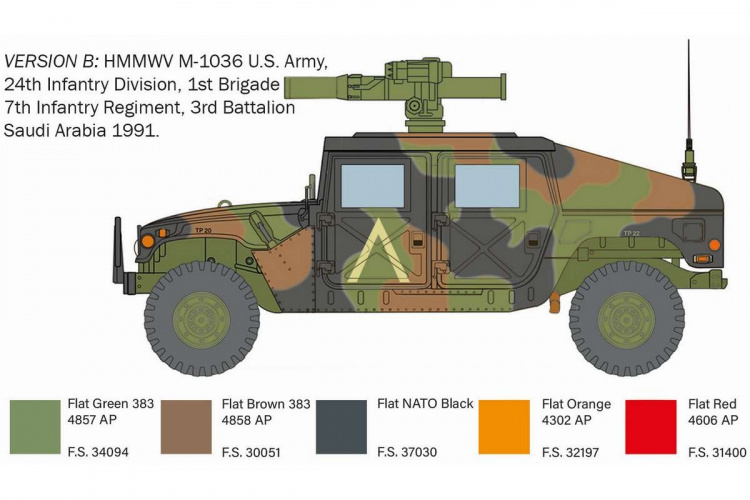 ITALERI 1:35 HMMWV M966 TOW Carrier