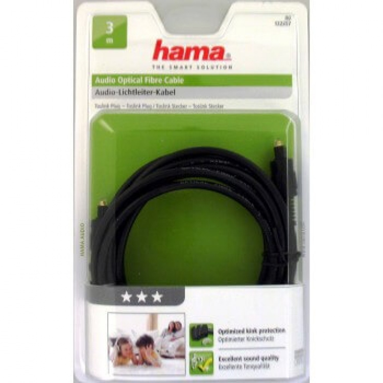 Hama Audio Kabel Optisk 3,0m Guldbelagt TL