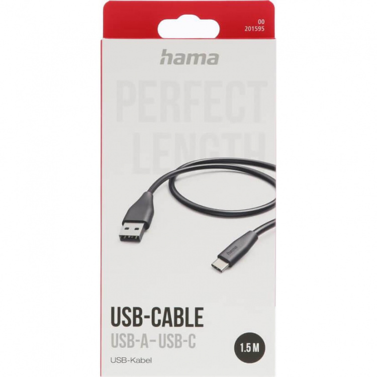 Hama Ladekabel USB-A till USB-C Sort 1,5m