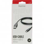 Hama Ladekabel USB-A till USB-C Sort 3,0m