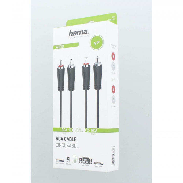 Hama Audiokabel 2 RCA - 2 RCA 3,0m