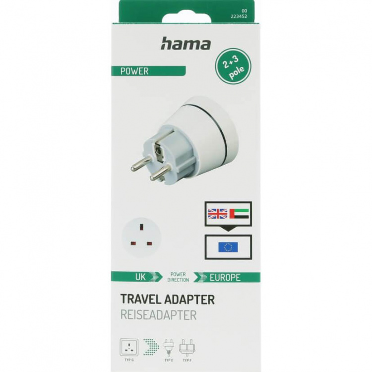 Hama Rejseadapter Type G UK-EU
