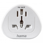 Hama Rejseadapter Type E/F Universal World-EU Hvid