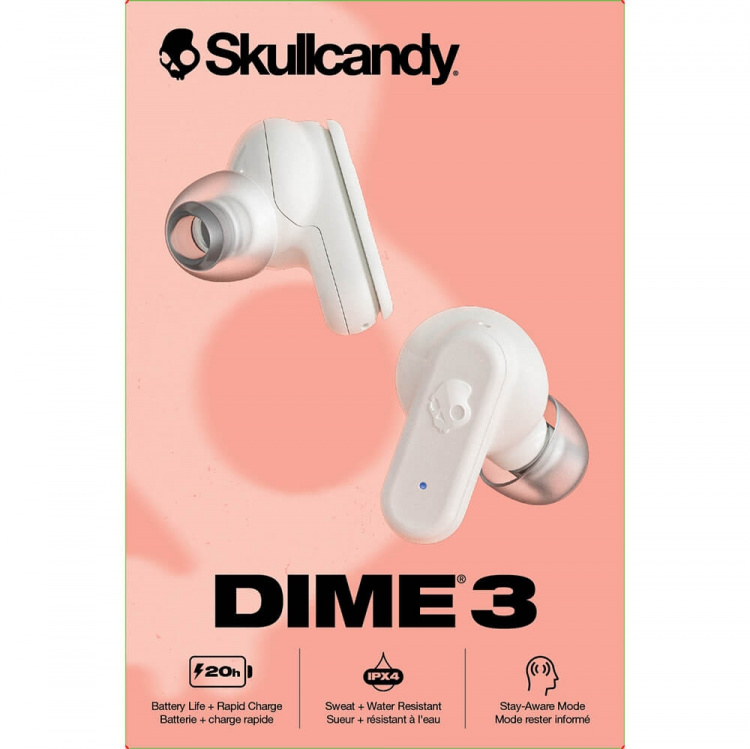 Skullcandy Høretelefoner Dime 3 Trådløs TWS In-Ear Hvid Skullcandy Høretelefoner Dime 3 Trådløs TWS In-Ear Hvid