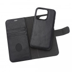 Radicover Wallet Case 2i1 Anti-stråling Læder MagS Sort - iPhone 15 Pro