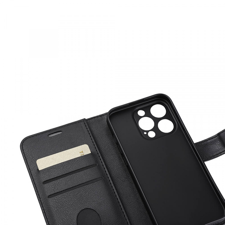 Radicover Mobilcover med Strålingsbeskyttelse PU MagS RFID Sort - iPhone 15 Pro