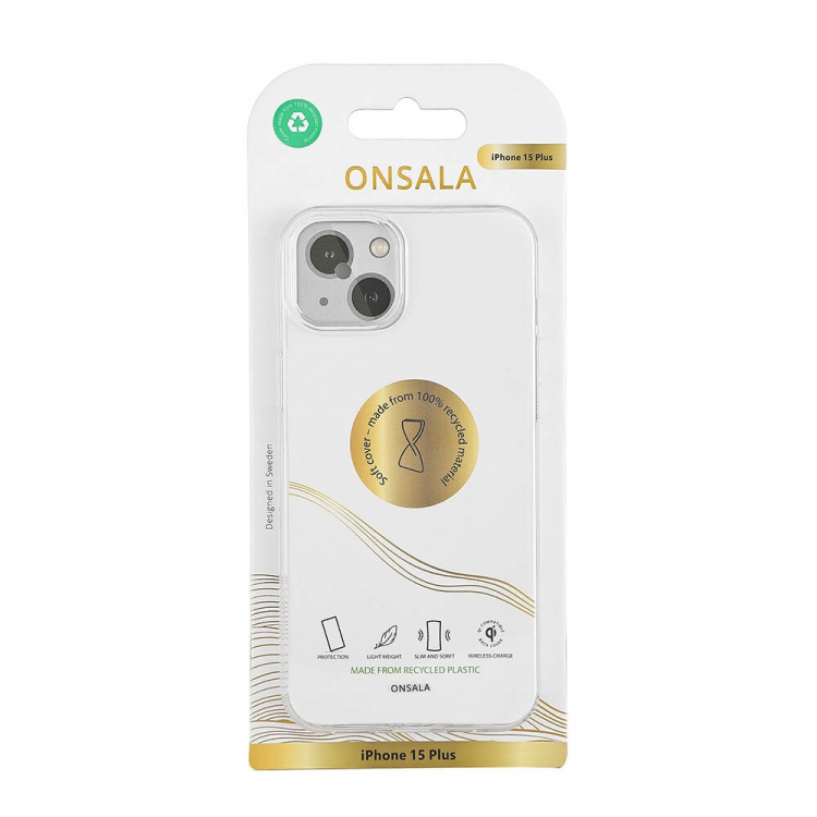 Onsala Mobilcover Genbrugt TPU Transparent - iPhone 15 Plus Onsala Mobilcover Genbrugt TPU Transparent - iPhone 15 Plus