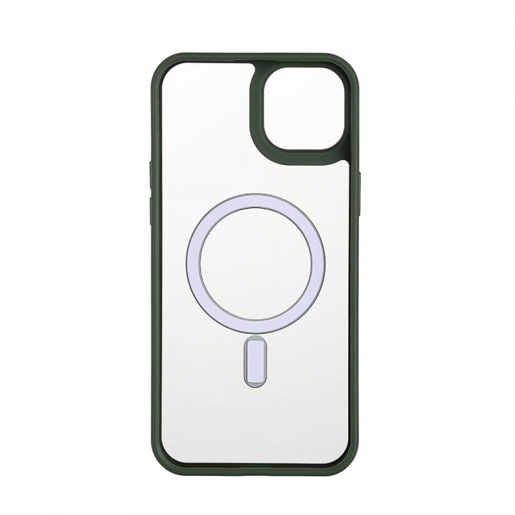 Onsala Mobilcover Bumper MagSeries Green & Clear - iPhone 15 Plus Onsala Mobilcover Bumper MagSeries Green & Clear - iPhone 15 Plus