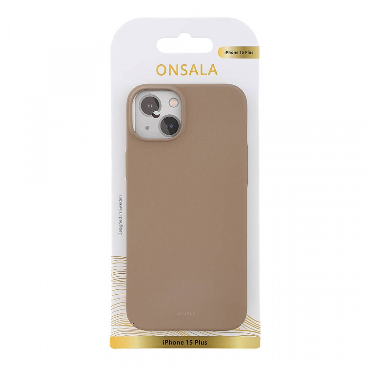 Onsala Mobilcover Ultra Slim Sand Burst Beige - iPhone 15 Plus