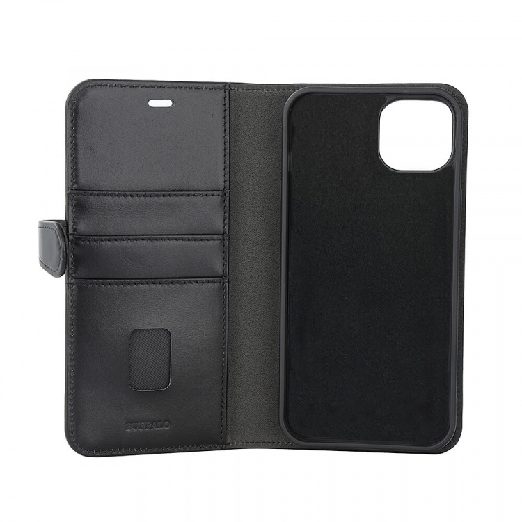 Buffalo Wallet 2-i-1 3 Kort MagSeries Sort - iPhone 15 Plus Buffalo Wallet 2-i-1 3 Kort MagSeries Sort - iPhone 15 Plus