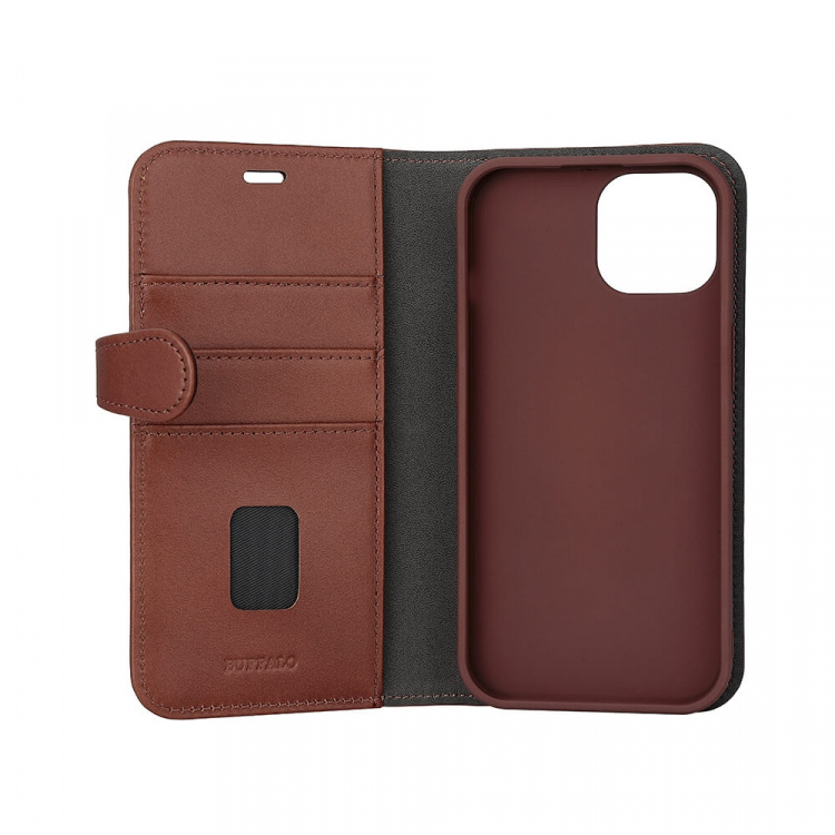 Buffalo Wallet 2-i-1 3 Kort MagSeries Brun - iPhone 15 Buffalo Wallet 2-i-1 3 Kort MagSeries Brun - iPhone 15