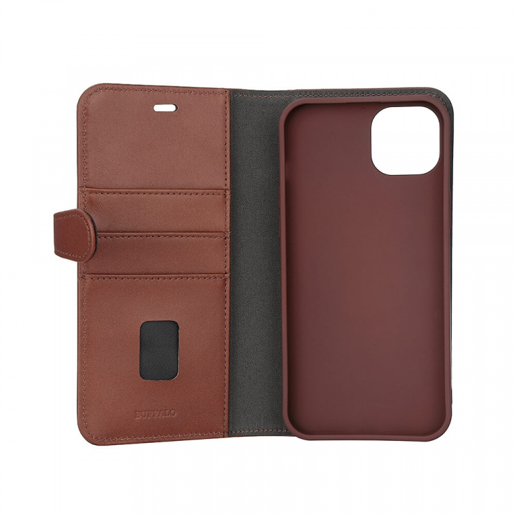 Buffalo Wallet 2-i-1 3 Kort MagSeries Brun - iPhone 15 Plus Buffalo Wallet 2-i-1 3 Kort MagSeries Brun - iPhone 15 Plus