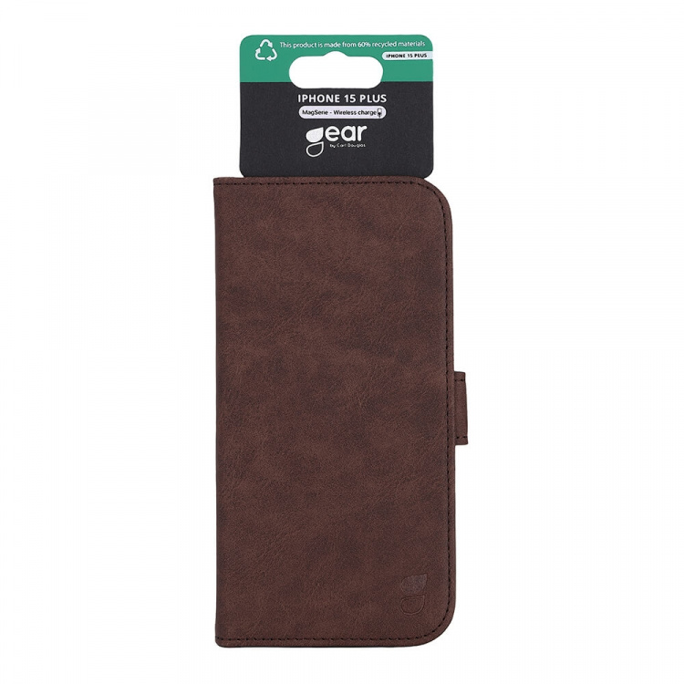 Gear Wallet Case 3 kortrum Magseries Brun - iPhone 15 Plus