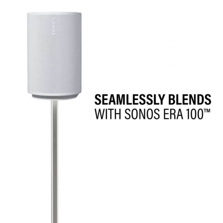 SANUS Gulvstander Justerbar til Sonos ERA 100 Single Hvid SANUS Gulvstander Justerbar til Sonos ERA 100 Single Hvid