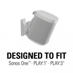 SANUS Wall Mount for Sonos One SL Play:1 Play:3 Pair White