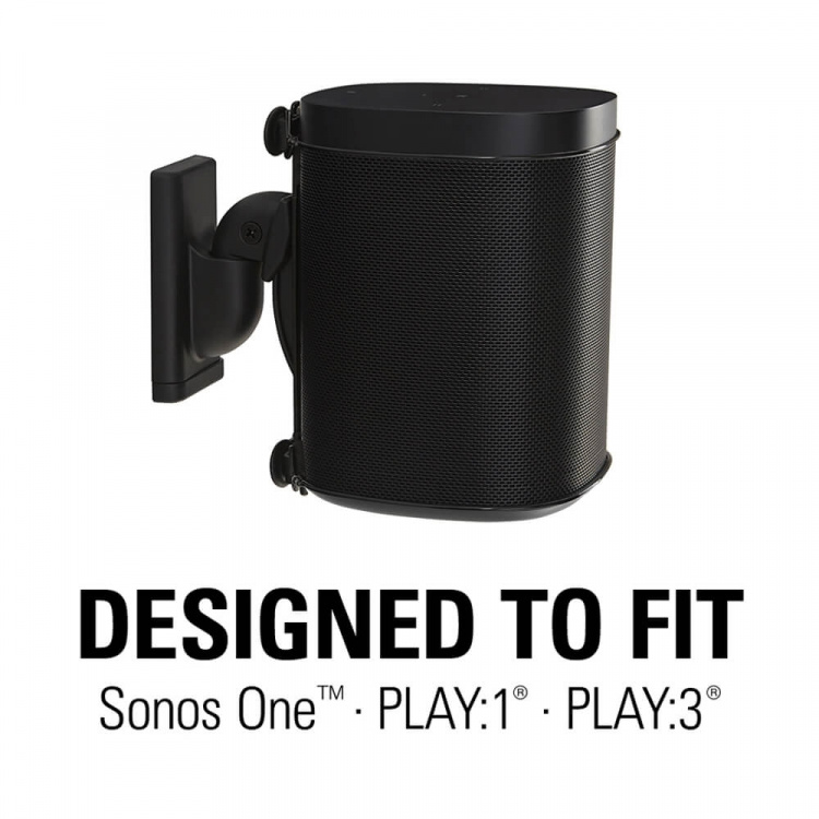 SANUS Vægbeslag til Sonos One SL Play:1 Play:3 Par Sort