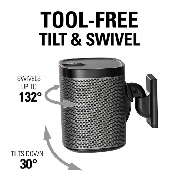 SANUS Vægbeslag til Sonos One SL Play:1 Play:3 Par Sort