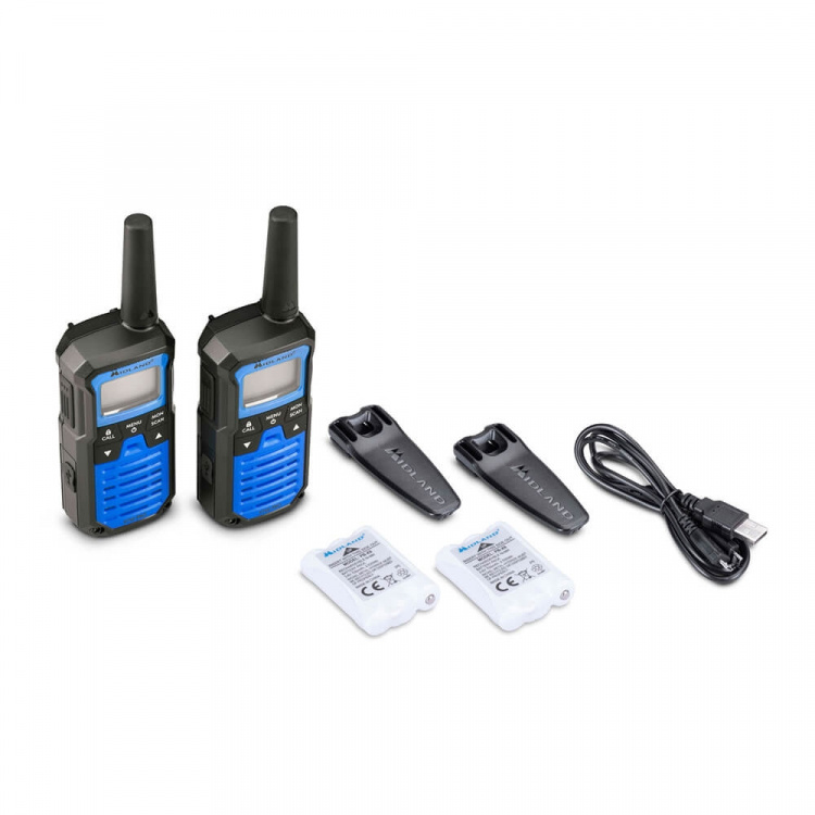 Midland Walkie Talkie XT50 Pro Duo Sort/Blå