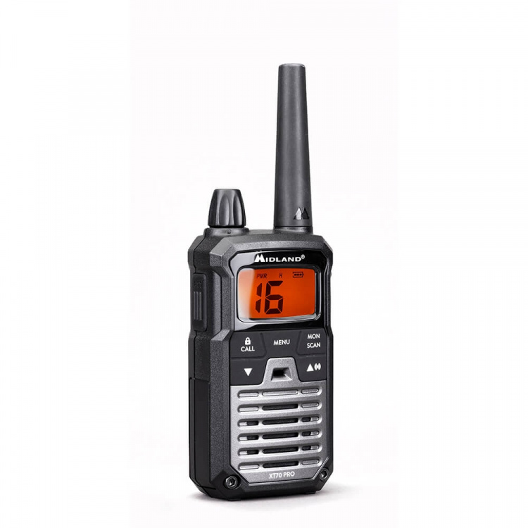 MIDLAND Walkie Talkie XT70 Pro Duo Sort/Mørkegrå