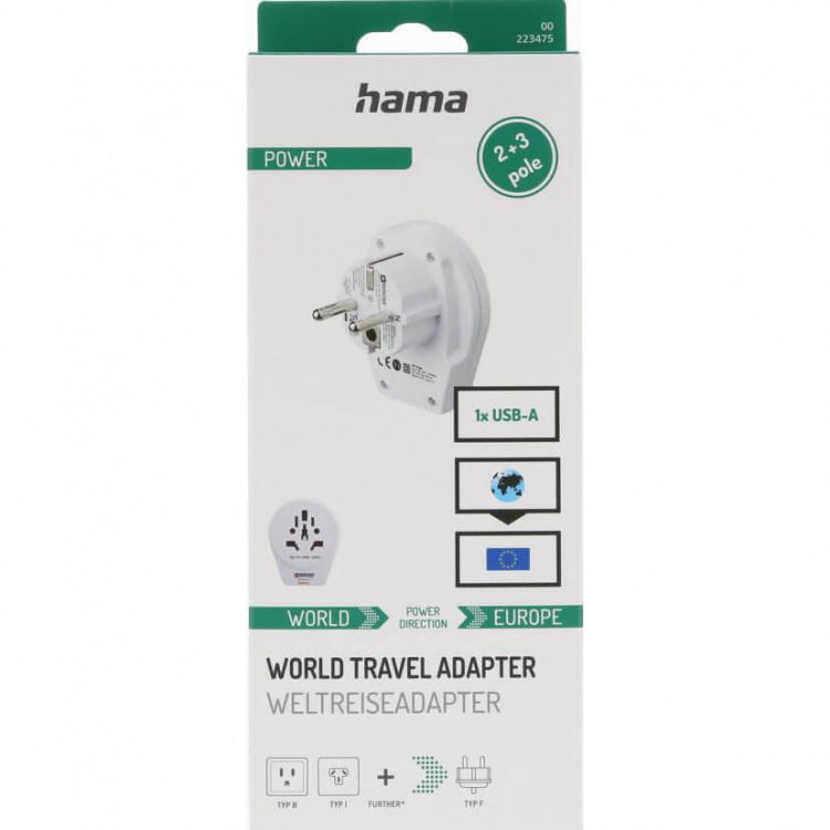 Hama Rejseadapter Verden WORLD-EU