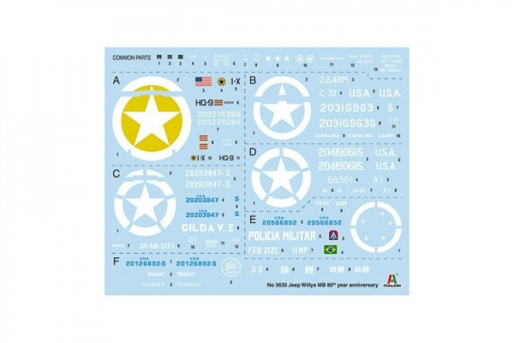 ITALERI 1:24 Willys Jeep MB \'\'80th Year Anniversary\'\' ITALERI 1:24 Willys Jeep MB \'\'80th Year Anniversary\'\'