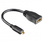 Hama HDMI Adapter HDMI Hun-HDMI D Han Sort Guldbelagt TL