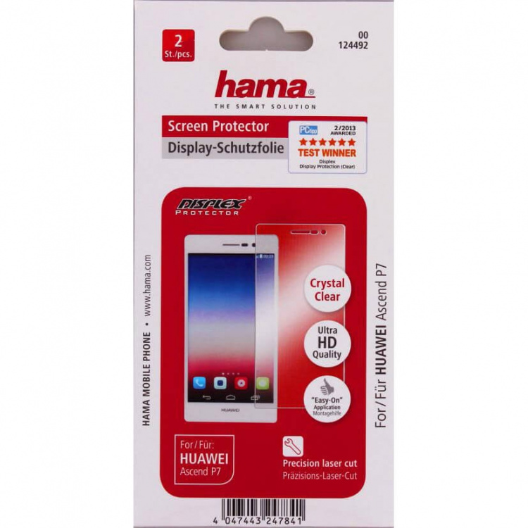 Hama Skærmbeskyttelse Huawei P7 Crystal Clear 2-pak