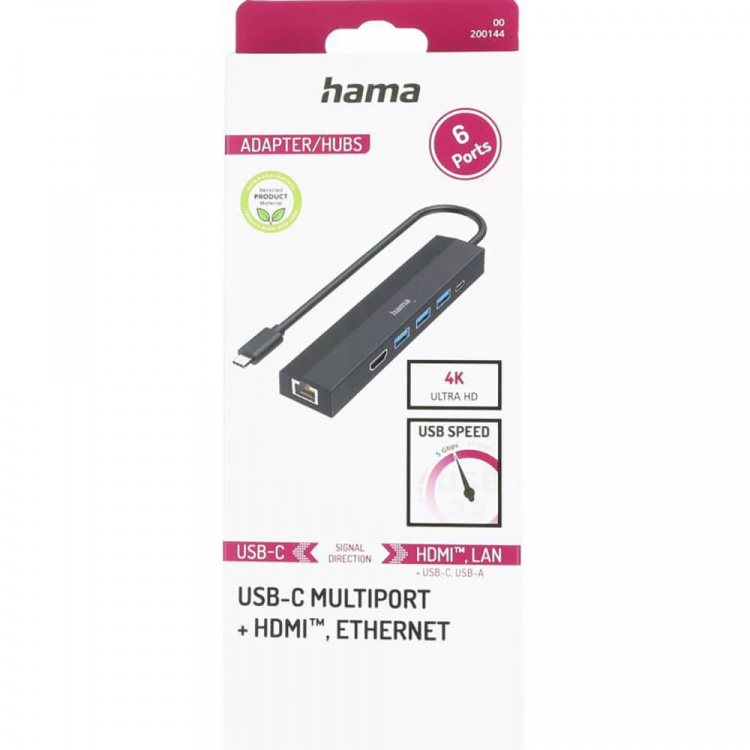 Hama USB-C Hub Multiport 6 Porte Hama USB-C Hub Multiport 6 Porte
