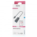 Hama Adapter USB-OTG USB-C-USB 3.2 Gen 1 5Gbit/s Sort