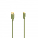 Hama Kabel USB-C Flexi-Slim USB-A-USB-C Guld Grøn 0,75m Hama Kabel USB-C Flexi-Slim USB-A-USB-C Guld Grøn 0,75m