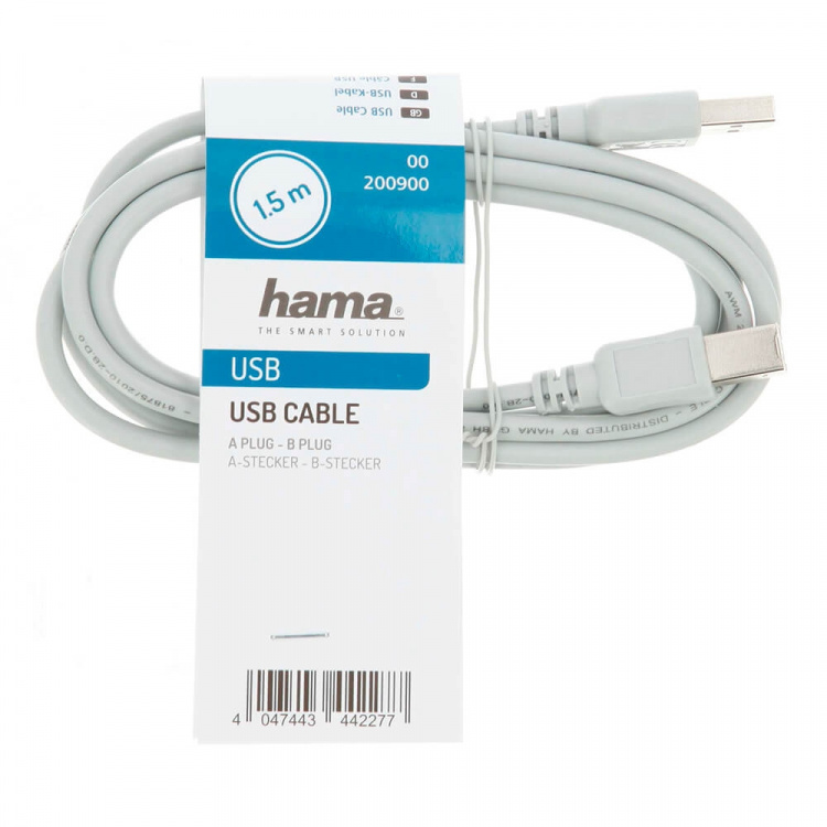 Hama USB-kabel 2.0 Grå 1,5m 25-pak