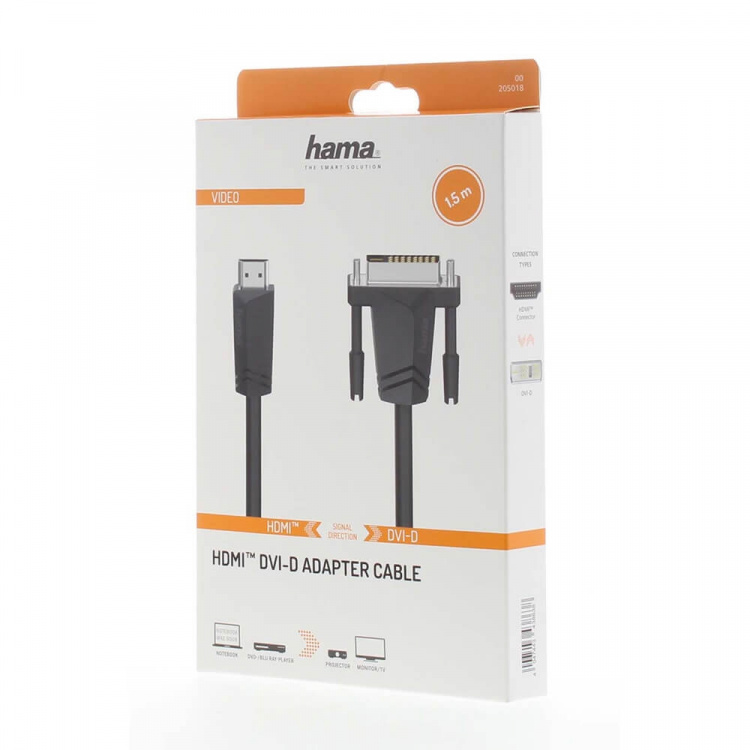 Hama Kabel HDMI to DVI/D Sort 1.5m