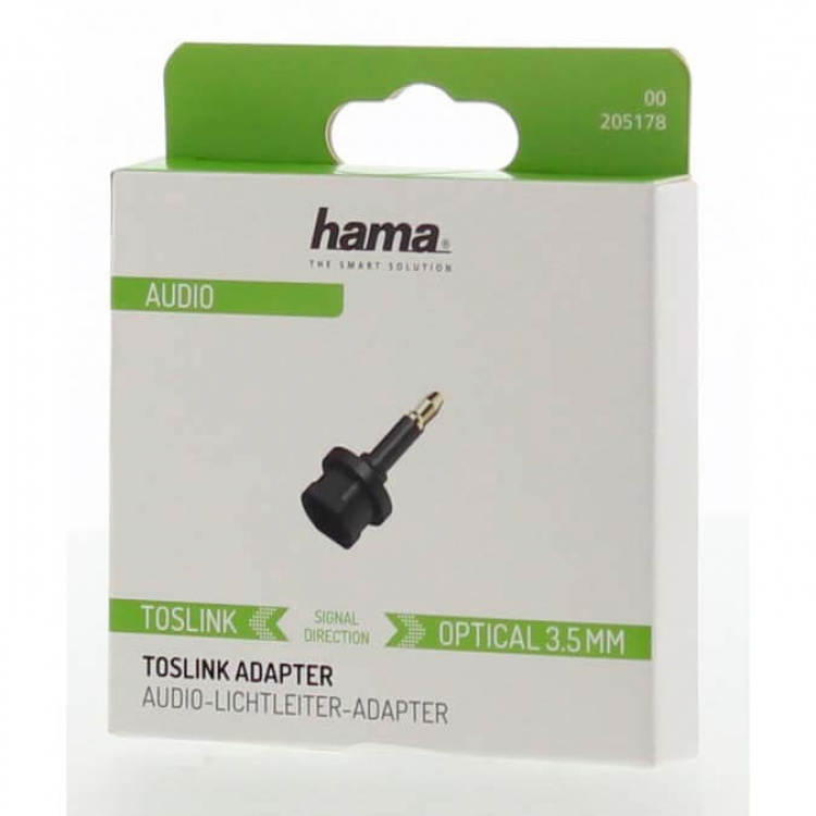 Hama Adapter ODT Toslink Til 3.5 Hanstik til Hunstik