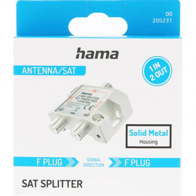 Hama SAT Splitter 2-vejs Fuldt afskærmet