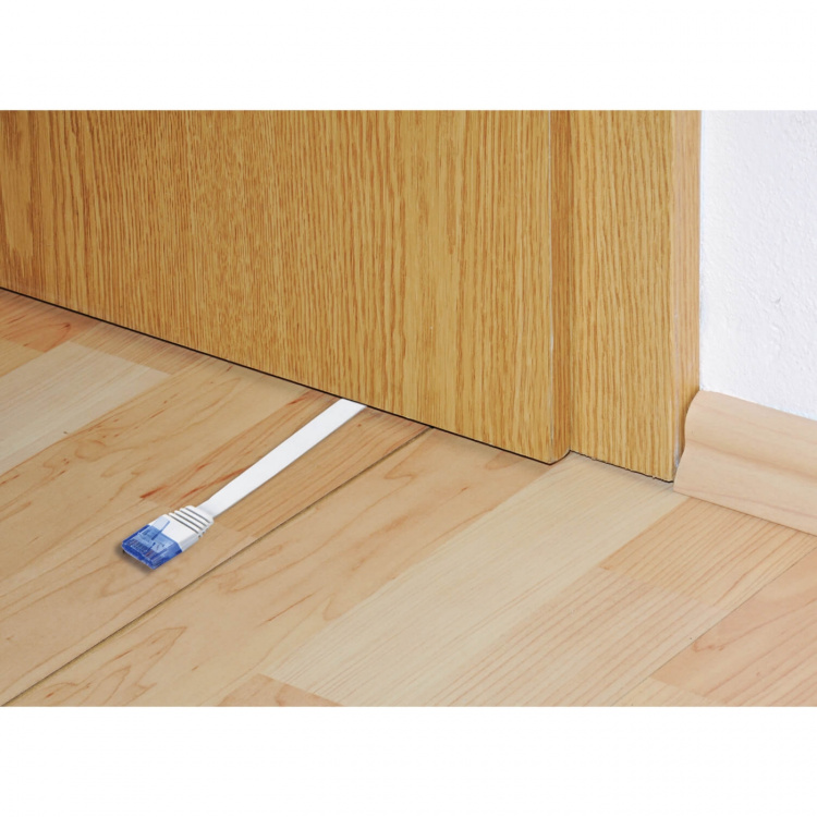 Hama Netværkskabel CAT6 UTP 5,0m Flad Hvid TL