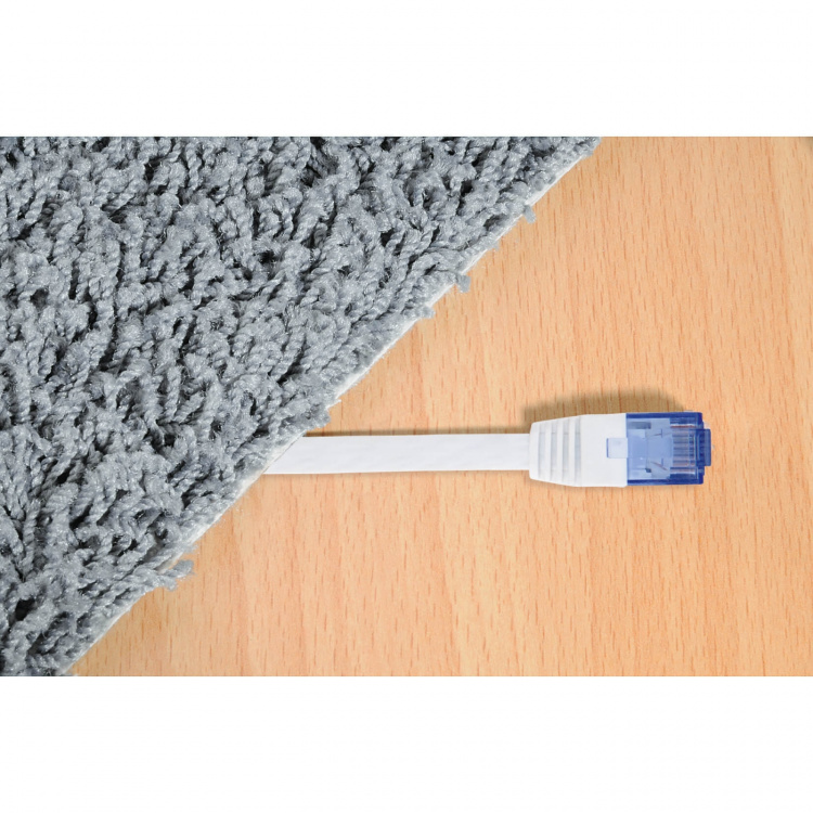 Hama Netværkskabel CAT6 UTP 10,0m Flad Hvid TL