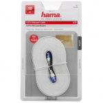 Hama Netværkskabel CAT6 UTP 10,0m Flad Hvid TL