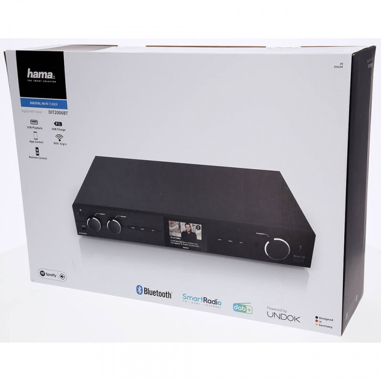 Hama Hi-Fi Tuner DAB+ Internet Radio Bluetooth DIT2006BT Sort