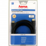 Hama HDMI Ethernet High Speed Kabel 2,0m Sort Guldbelagt TL