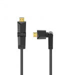 Hama HDMI Ethernet High Speed Kabel 3,0m Rotation Guldbelagt TL