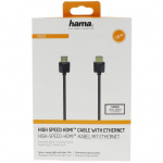 Hama HDMI Ethernet High Speed Kabel 1,5m Flexi-Slim Guldbelagt TL Hama HDMI Ethernet High Speed Kabel 1,5m Flexi-Slim Guldbelagt TL